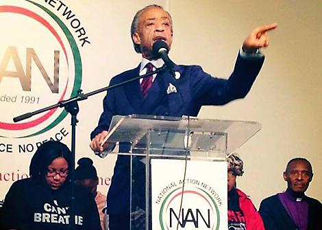 Rev. Al Sharpton speaks at a National Action Network event